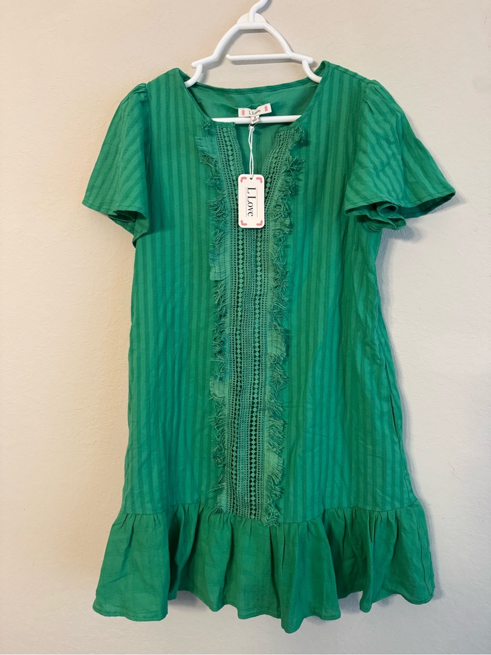 L Love Vibrant Green Dress